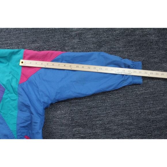 Vtg Charles Klein Front Snap Close Jacket Size Medium Color Block Retro 1990s - Picture 10 of 13